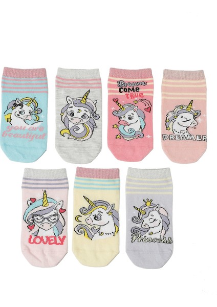 Prıncess 7 Lı Ptk-G 5pr Çok Renkli Kız Çocuk 7 Li Çorap