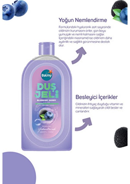 Yaban Mersini Aromalı Besleyici ve Nemlendirici Duş Jeli 450ML Anti Alerjik Etki modelleri