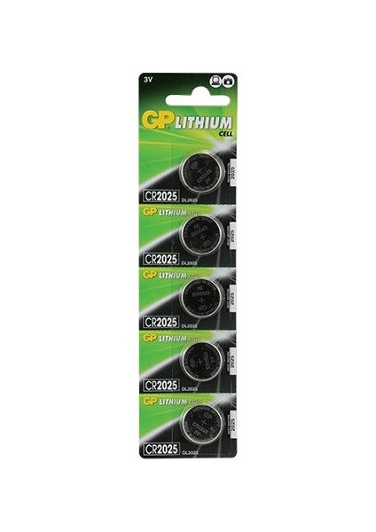 CR2025 3V Lityum Para Pil (5'li Paket)