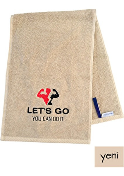 Nakışlı Sporcu Havlusu Pamuklu, Anti Bakteriyel, Ter Emici Fitness Plates Boks Tenis Spor Havlusu