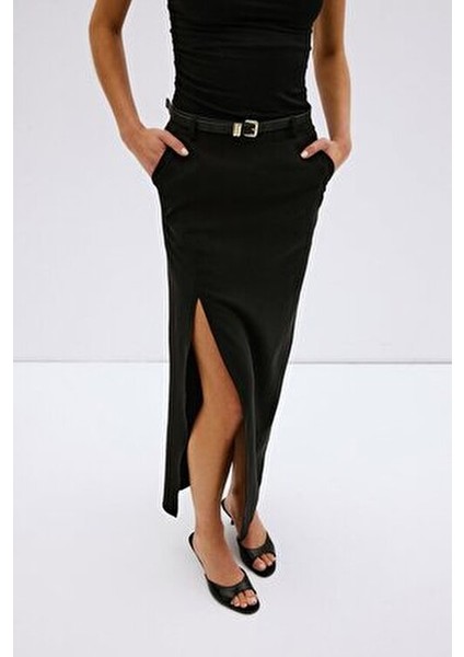 Yırtmaçlı Midi Kalem Etek fiyatları