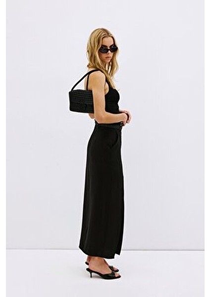 Yırtmaçlı Midi Kalem Etek modelleri