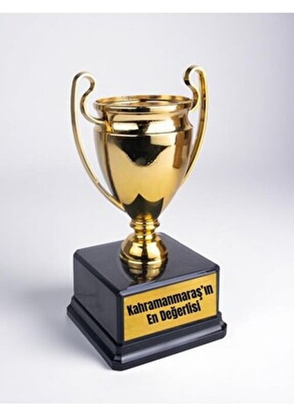 Kahramanmaraş'ın En Değerlisi Yazılı Ödül Başarı Şampiyonluk Kupası 23 cm Kahramanmaraşlıya Hediye