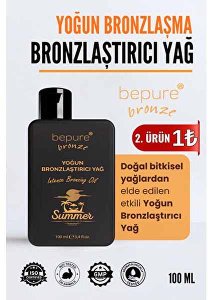 Bronzlaştırıcı, Güneşli, Güneşsiz Bronzlaştırıcı, Hindistan Ceviz, Kakao, Yoğun Bronzlaşma 100 ml