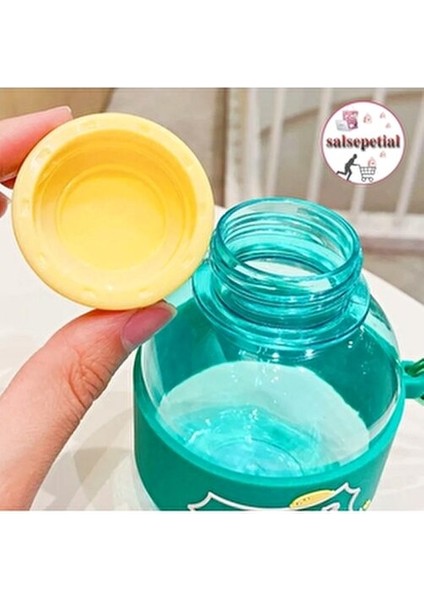 Mini Renkli Figürlü Su Şişesi 350ML Plastik Matara Dayanıklı ve Taşınabilir modelleri