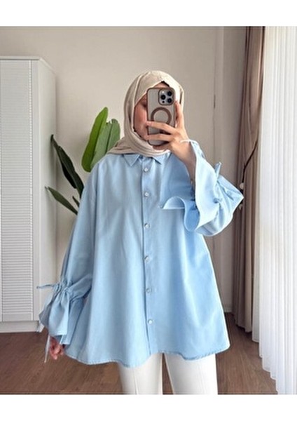 Arkası Pile Detaylı Tesettür Gömlek indirimleri