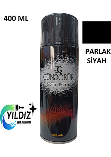 Sprey Boya 400 ml Metal,ahşap Her Türlü Yüzeye Parlak Siyah