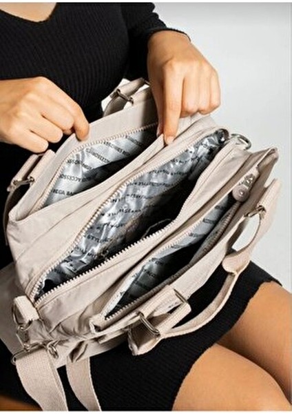 Kopya - Kadın Gri Su Geçirmez Kipling Kol Çapraz Çanta