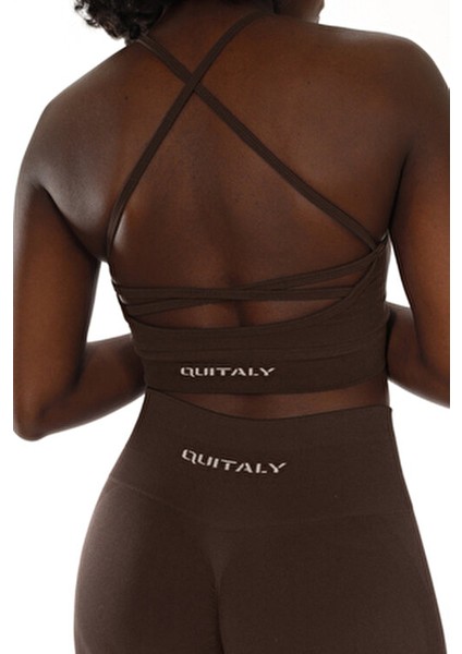 Virtus Çapraz Askılı, Pedli, Seamless/dikişsiz Büstiyer Kahverengi indirimleri