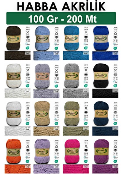 Akrilik Klasik El Örgü Ipliği - Atkı Bere Kazak Ipi 1402 - Haki fiyatları