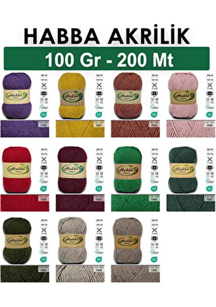 Akrilik Klasik El Örgü Ipliği - Atkı Bere Kazak Ipi 1402 - Haki modelleri