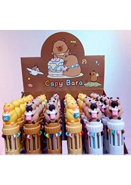 Capybara 10 Renk Yazabilen Tükenmez Kalem Kapibara Süslü Kalem fiyatları