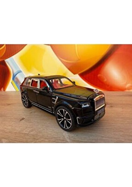 1:24 Çek Bırak Işıklı ve Sesli Rolls Royce Diecast Model Araba Siyah indirimleri