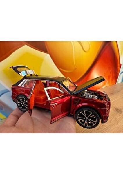 1:24 Çek Bırak Işıklı ve Sesli Rolls Royce Diecast Model Araba Siyah