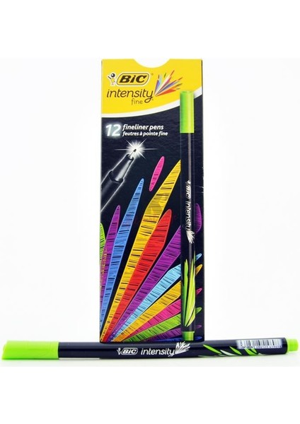 Bic Intensity Fineliner Kalem 0.4 mm Açık Yeşil x 12'li Kutu