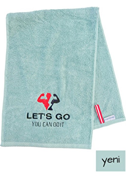 Nakışlı Sporcu Havlusu Pamuklu, Anti Bakteriyel, Ter Emici Fitness Plates Boks Tenis Spor Havlusu