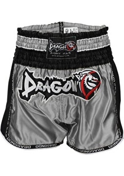 Muay Thai Şort Cepsiz Saten Materyal Unisex Retro Desenli Rahat Kesim Yazlık