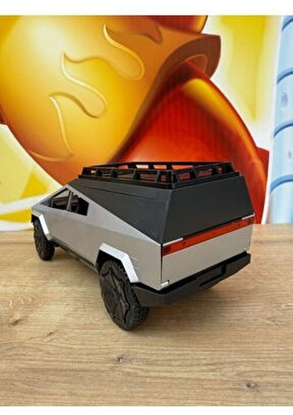 Tesla Cybertruck Diecast 1:24 Büyük Boy Tesla Model Oyuncak Araba Kapılar Açılır Işıklı ve Sesli