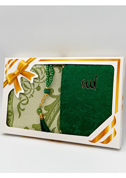 Hediyelik Bohçalık Tafta Saçaklı Seccade, Yasin, Tesbih Seti