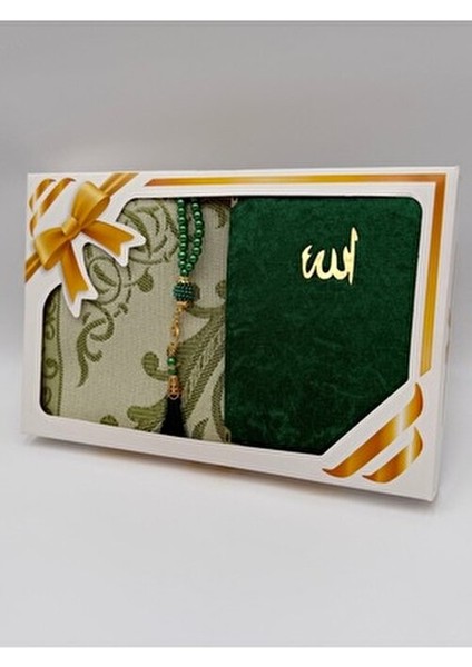 Hediyelik Bohçalık Tafta Saçaklı Seccade, Yasin, Tesbih Seti fiyatları