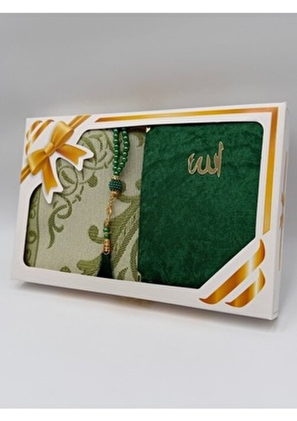 Hediyelik Bohçalık Tafta Saçaklı Seccade, Yasin, Tesbih Seti fırsatları