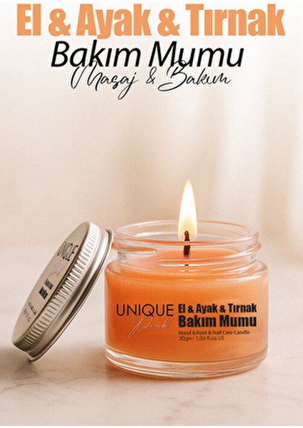 Doğal Çatlaklara Karşı Etkili - Nemlendirici & Yumuşatıcı El - Ayak -Tırnak Bakım ve Masaj Mumu 30GR