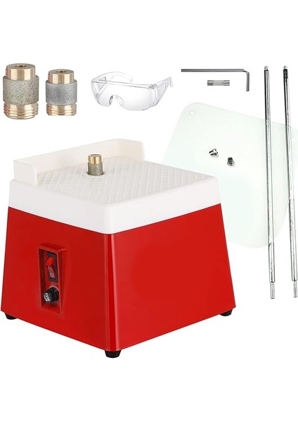Vitray Öğütücü Makinesi, 4200R Diy Sanat Taşlama Alet Kiti, 5/8 "& 1" Değiştirilebilir Öğütücü Ucu, Mini Taşınabilir Vitray Öğütücü Cam