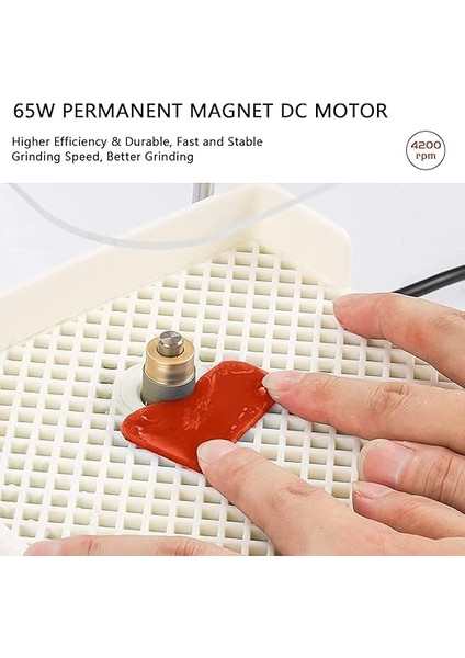 Vitray Öğütücü Makinesi, 4200R Diy Sanat Taşlama Alet Kiti, 5/8 "& 1" Değiştirilebilir Öğütücü Ucu, Mini Taşınabilir Vitray Öğütücü Cam fiyatları