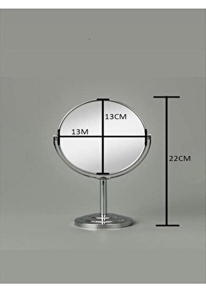 Masaüstü Ayaklı 360° Dönebilen Ev, Ofis, Işyeri, Seyahat Için Mini Krom Büyüteçli Ayna 21X15 fiyatları