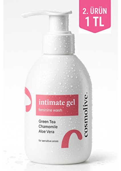 Intim Yıkama Jeli 300ML | Genital Bölge Koku Giderici | Batık Giderici | Aloe Vera & Papatya