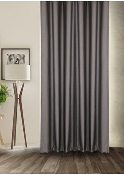 Blackout Işık Geçirmez Fon Perde Pilesiz Ekstraforlu Yüksek Kaliteli Karartma Güneşlik (KOYU GRİ)