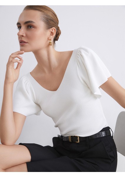 Yeni Sezon V Yaka Kadın Triko Kazak