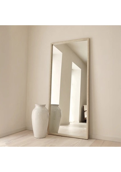 Ekru Ahşap Tam Boy Ahşap Boy Aynası 180CM x 80CM modelleri