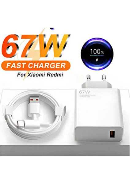 Turbo Hızlı Şarj Xiaomi Redmi Samsung Uyumlu 67W Turbo Hızlı Şarj Cihazı 67WATT Şarj Seti fiyatları