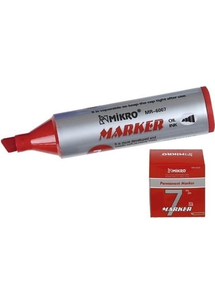 Mikro Jumbo Markör Kalem 6007 Kırmızı 10 gr 12’li Paket