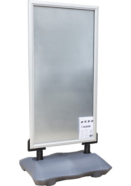 60X120 Gri Renk Aquaflex Display Yaylı Su Tabanlı Reklam Panosu - Kaldırım Panosu - Poster Pano modelleri