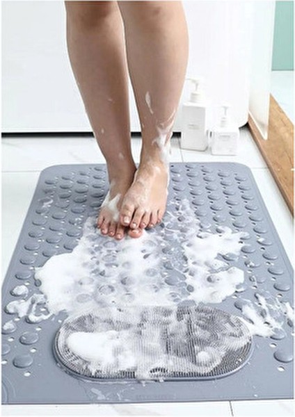 Home 1 Vantuzlu Banyo Paspası Beyaz Renk 36 x 69,5 cm Kaymaz Taban ve Yumuşak Tasarım indirimleri