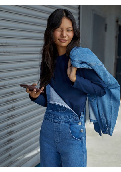 Yeni Sezon Bisiklet Yaka Kadın Tişört