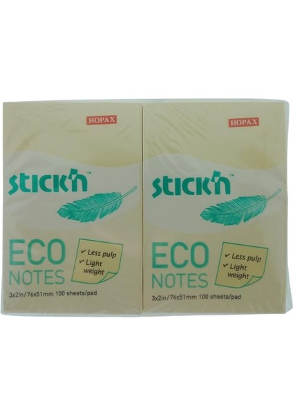 Stick'n Post-It Pastel Sarı 76X51 100 Yp 12'li Paket