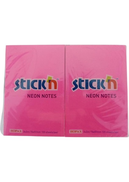 Stick'n Post-It Neon Magenta 76X51 100 Yp 12'li Paket