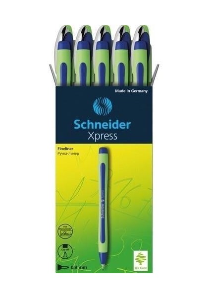 Schneider Xpress 0,8 mm Fiber Uçlu Kalem Mavi 10'lu Kutu