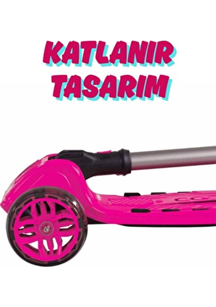Cool Wheels LED Işıklı Maxi Scooter Ekstra Sağlam Gövde 3 Tekerlekli 6+ Yaş İçin Güvenli Tasarım