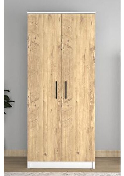 Noya 2 Kapaklı Gardrop Beyaz Çam