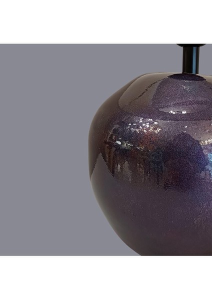 Liray Koyu Mor Seramik Abajur modelleri