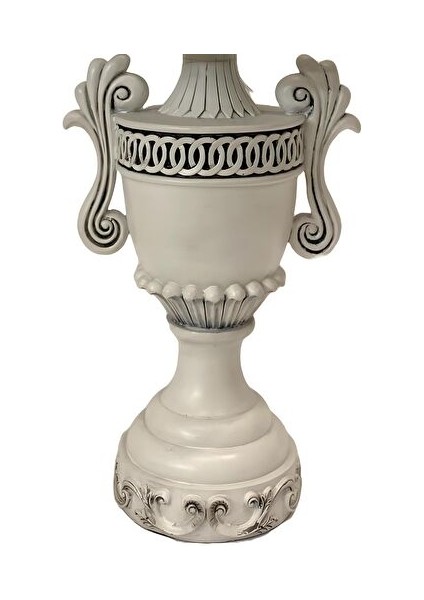 Lena Siyah Beyaz Polyester Abajur modelleri