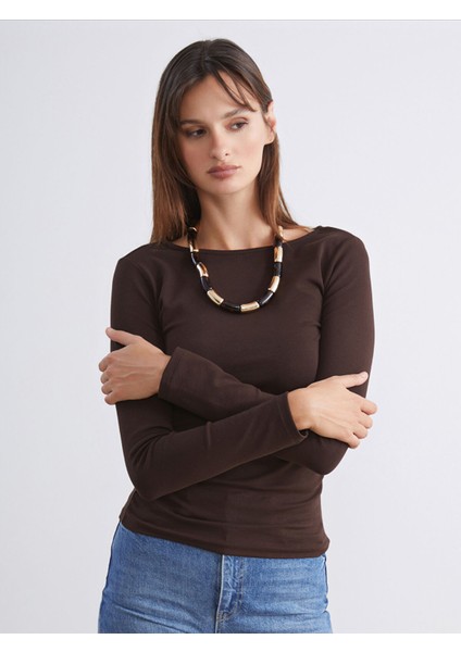 Yeni Sezon Kayık Yaka Kadın Body