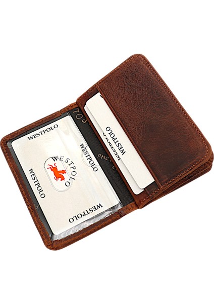 Hakiki Eskitme Deri Bol Kart Bölmeli Unisex Kartlık - G2 Taba modelleri