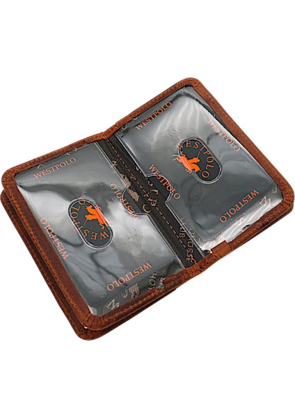 Hakiki Eskitme Deri Bol Kart Bölmeli Unisex Kartlık - G2 Taba fırsatları