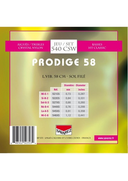 540CSW Prodige Set Klasik Gitar Teli fiyatları