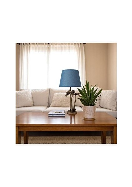 Mellivo Palmiye Detaylı Eskitme Gold Abajur fiyatları